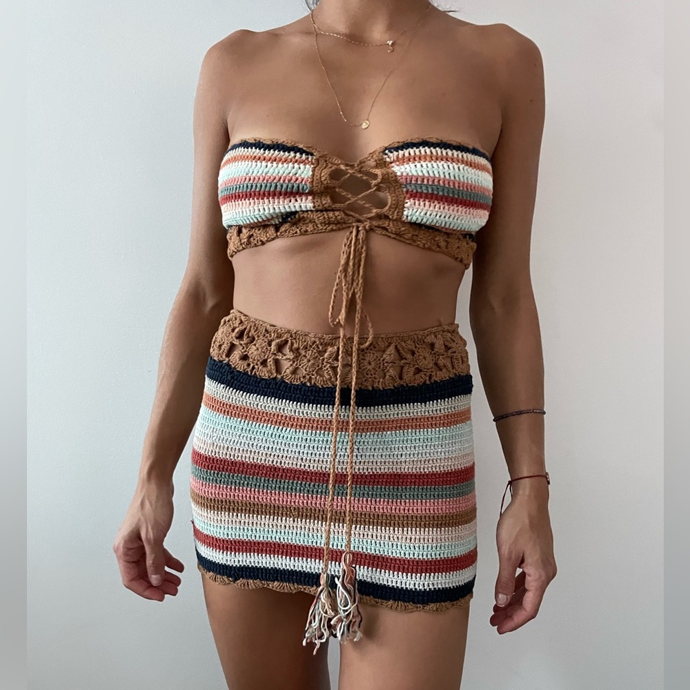 Andi Bagus crochet set top and skirt